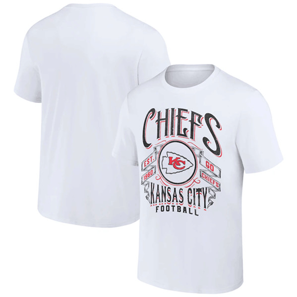 Men's Kansas City Chiefs White x Darius Rucker Collection Vintage Football T-Shirt